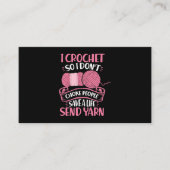 女性は私は人々の生活を窒息しないように針編み救しる 名刺 (正面)