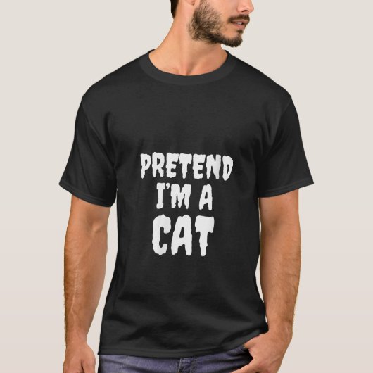 女性は私は猫ハロウィーンクミニマルク Tシャツ (正面)
