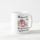 女性は茶葉のマグのようです コーヒーマグカップ (正面右)