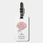 女性は荷物タグを借りていない ラゲッジタグ (正面縦)