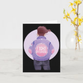 女性は過剰摂取パープルリボン過剰摂取アワーンと戦う カード (黄色い花)