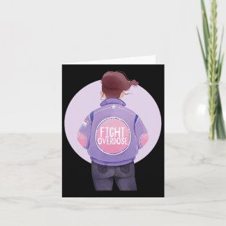 女性は過剰摂取パープルリボン過剰摂取アワーンと戦う カード