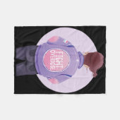 女性は過剰摂取パープルリボン過剰摂取アワーンと戦う フリースブランケット (正面(横))