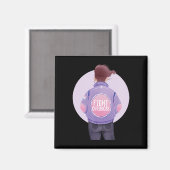 女性は過剰摂取パープルリボン過剰摂取アワーンと戦う マグネット (正面/裏面)