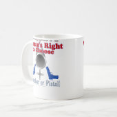 女性は選ぶために訂正します コーヒーマグカップ (正面左)