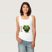 女性は髭があるテディジャマイカをLOVE Tシャツ (正面フル)