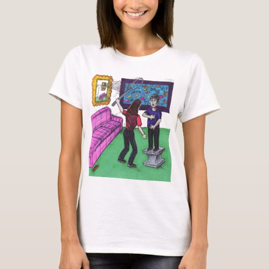 女性は魚の必要性のような人を自転車必要とします Tシャツ (正面)