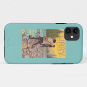 女性は魚釣り-カレー、アラスカ--を飛ばします Case-Mate iPhoneケース (裏面(横))
