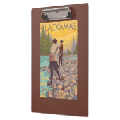 女性は魚釣り- Clackamas、オレゴン--を飛ばします クリップボード (左)