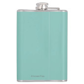 女性は魚釣り- Sitka、アラスカ--を飛ばします フラスク (裏面)