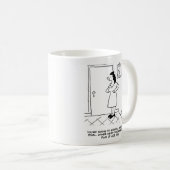 女性は「あなたは学校に行く、それが最後だ」と言う コーヒーマグカップ (正面右)