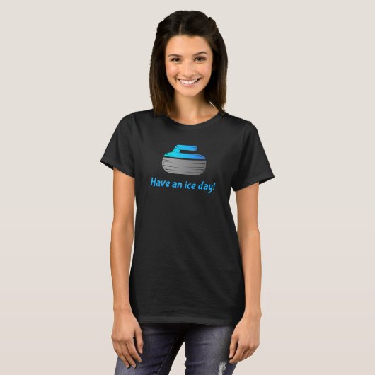 女性は"過します氷日を!" カールのTシャツ Tシャツ (正面フル)