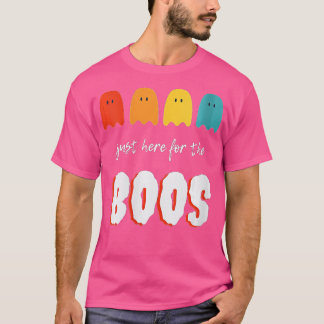 女性はBoosの面白いハロウィーンGのためにちょうどここにいる Tシャツ