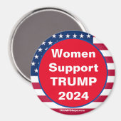 女性はTRUMP 2024レッドマグネットをサポート マグネット (正面/裏面)