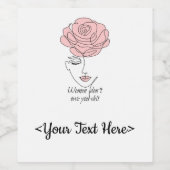 女性はYouのボトルラベルを借りていない ワインラベル (シングルラベル)