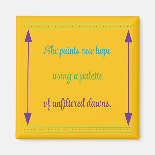 女性へのインスピレーション マグネット (正面)