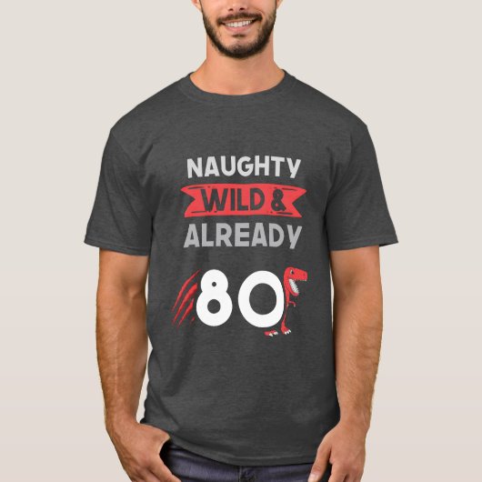 女性へのギフト 80歳の誕生日 レイランノサウルス プレゼント Tシャツ (正面)