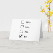 女性への博士号の贈り物 カード (黄色い花)