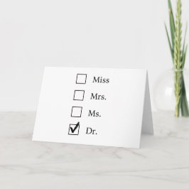 女性への博士号の贈り物 カード