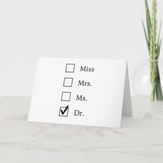 女性への博士号の贈り物 カード (正面)