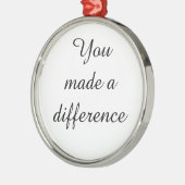 女性への定年ギフト、差を出した メタルオーナメント (左)