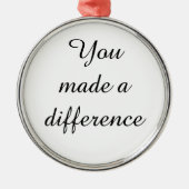 女性への定年ギフト、差を出した メタルオーナメント (正面)