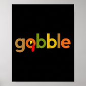 女性への感謝の日の彼女のゴブルな七面鳥感謝していの日 ポスター (正面)