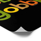 女性への感謝の気持ち彼女のゴブルなゴブル秋ターク ポスター (角)