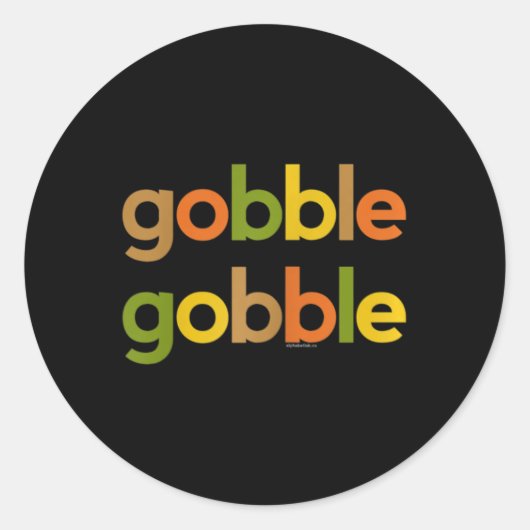 女性への感謝の気持ち彼女のゴブルなゴブル秋ターク ラウンドシール (正面)