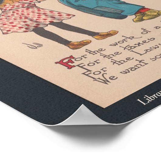 女性への投票。エンパワーメント引用文 ポスター (角)