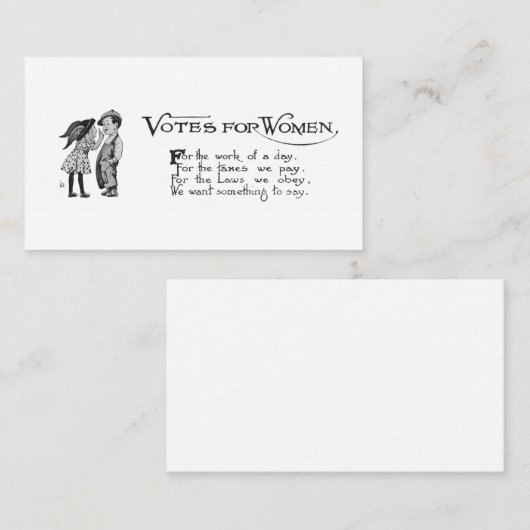 女性への投票 名刺 (正面/裏面)