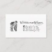女性への投票 名刺 (正面)