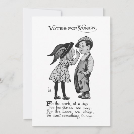 女性への投票 招待状 (正面)