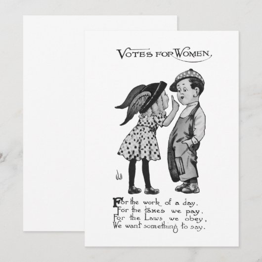 女性への投票 招待状 (正面/裏面)