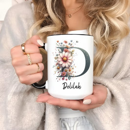 女性への誕生花のカスタムコーヒーマグギフト マグカップ