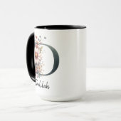 女性への誕生花のカスタムコーヒーマグギフト マグカップ (正面左)