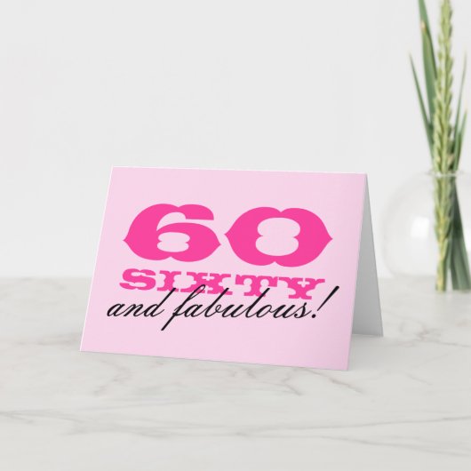 女性への60歳の誕生日カード | 60歳にして最高! カード (正面)