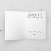 女性または男性のロマンチックな映画のバレンタインデーカード カード (内部)