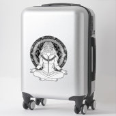 女性めい想の シール (スーツケース)