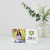 女性めい想の |ヨガ 名刺 (スタンド正面)