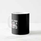 女性や女の子のためのクールな釣り トラウト アングラー B 魚 H コーヒーマグカップ (正面左)