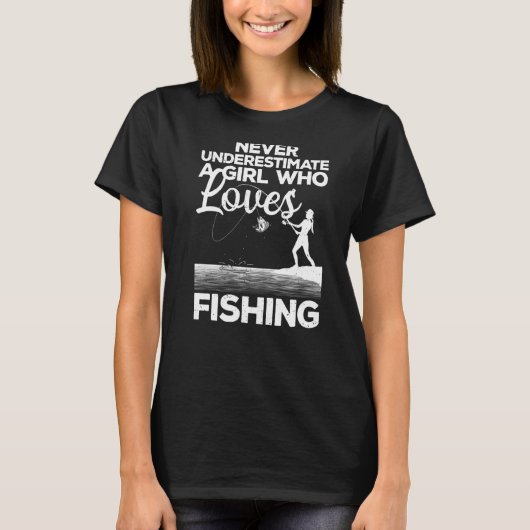 女性や女の子のクールな釣り フィッシャーマン フィッシュルア S Tシャツ (正面)