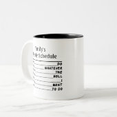 女性や男性への退職金 ツートーンマグカップ (正面左)