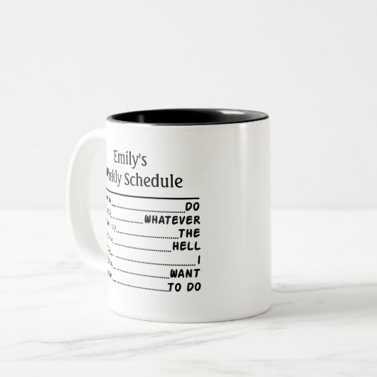 女性や男性への退職金 ツートーンマグカップ (正面左)