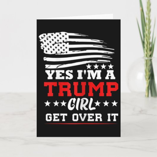 女性よ、私はトランプガールだ、気にしないで - ポツ POTUS 前 カード (正面)