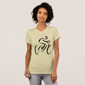 女性らしいドゥードルハートTシャツ - アーティスティックスケッチ Tシャツ (正面フル)