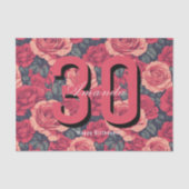 女性らしいバラの花の90歳の誕生日 薄葉紙 (正面)