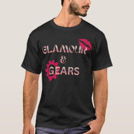 女性らしいメカニック・ユーモア グラマー&ギア Tシャツ