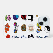 女性らしい可愛いデザイン iPhone 15ケース (裏面横)