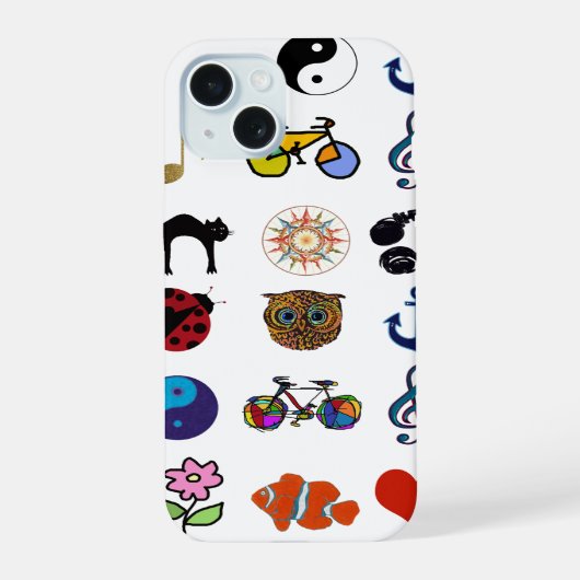 女性らしい可愛いデザイン iPhone 15ケース (裏面)